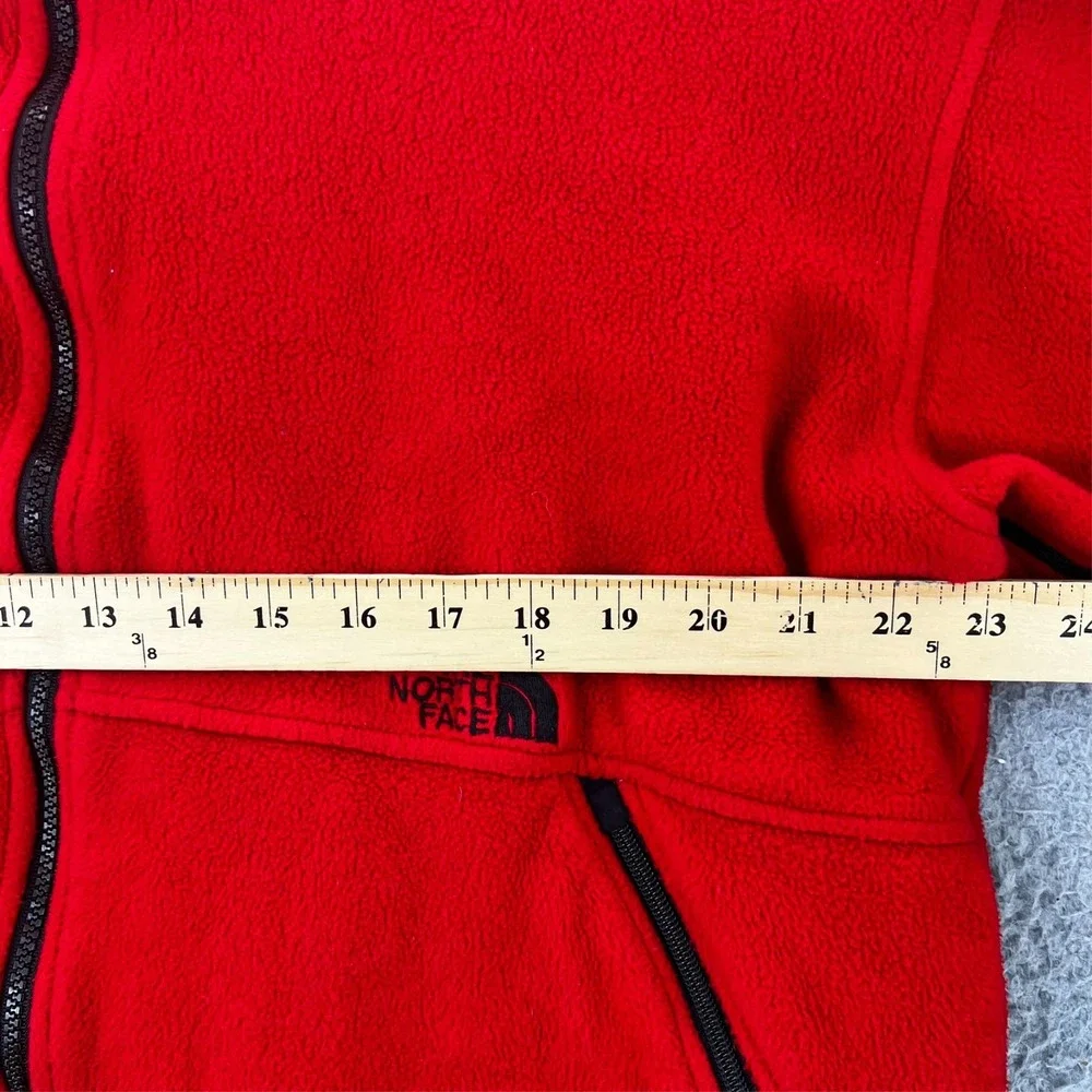 The North Face‎ Vintage Fleece Zipper Jacket Made in USA Red Size Large READ